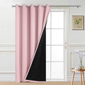 Yakamok Pink 100% Blackout Patio Door Curtain Panels W70 x L84, 1 Panel by Yakamok