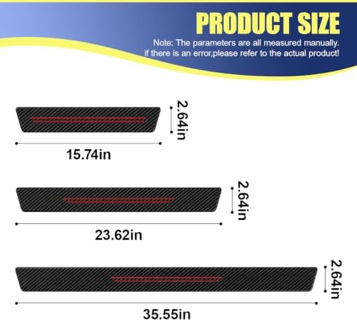 9PCS Carbon Fiber Car Door Entry Guard Sill Protector Cover - Image 2