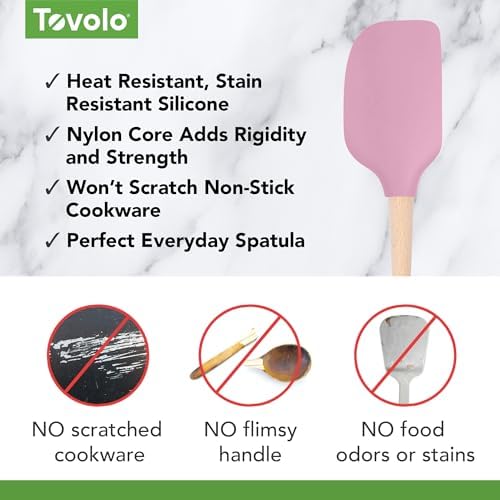 Tovolo Silicone Spatula Wooden Handle - Image 3