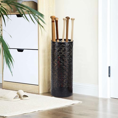 Metal Round Umbrella Stand Rack, Free Standing Umbrella Holder Bin, Canes - Image 4