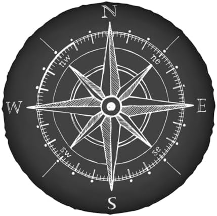Compass Wind Rose Spare Tire Cover Travel Tire Wheel Covers Weatherproof Wheel - Image 7