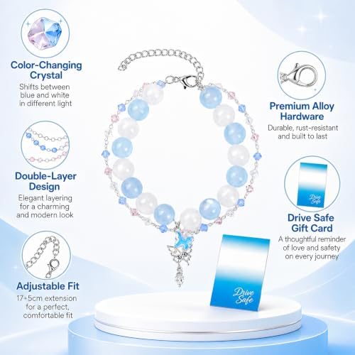 Steering Wheel Rosary, Butterfly Rosary Rearview Mirror Charm Crystal Decor - Image 6