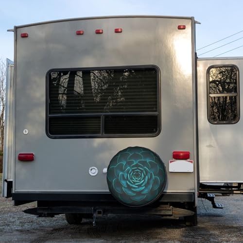 Delerain Teal Cactus Spare Tire Cover Wheel Protectors Sun Protector Waterproof - Image 6