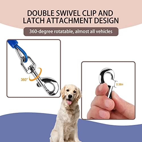 Dog Tether for Car Pet Dog Car Seat Belt Restraint Chew Proof Safety Tether - Image 4