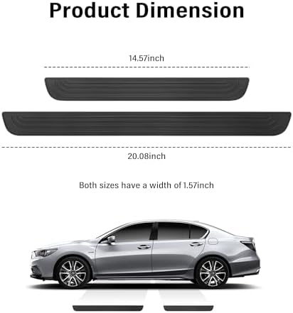 4PCS Car Door Sill Protector, Anti-Scratch & Waterproof Car Door Sills Scratch - Image 2