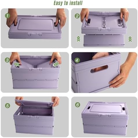 Collapsible Storage Crate with Lid - Image 4