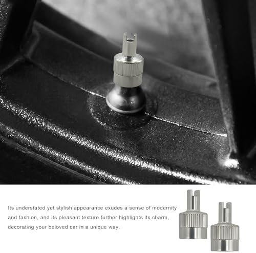 10 PCS Tire Valve Stem Caps, Nickel-Plated Metal Tyre Dust Caps - Image 5