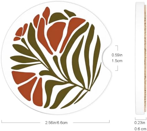 Ceramic Car Coasters – Absorbent Car Cup Holder Coaster Set - Image 5