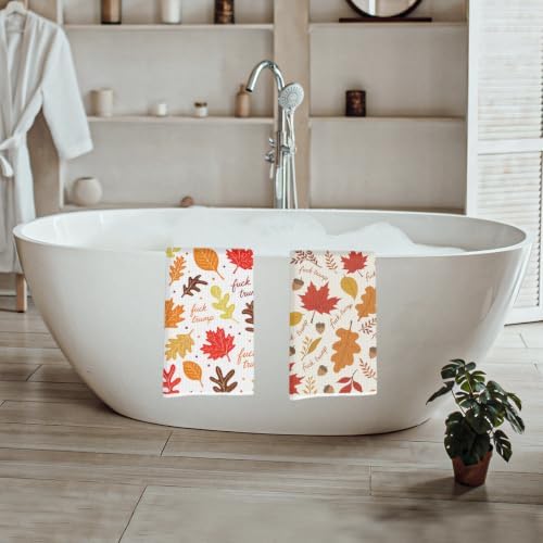 Autumn Maple Leaf Trump Kitchen Towels Funny Gifts - Image 5
