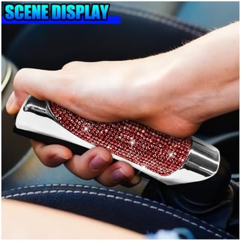 Bling Car Handbrake Cover, ABS Rhinestone Automotive Brake Levers Anti-Scratch - Image 6