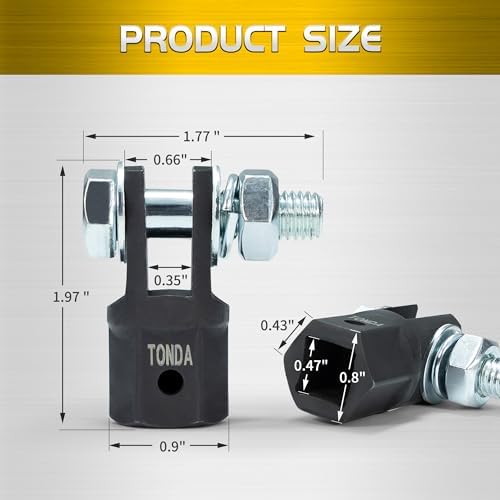 TONDA Scissor Jack Drill Adapter, 1/2 in Drive, 13/16 in Lug Wrench, 2 Pack - Image 5