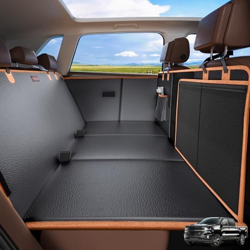 FURTIME XL Back Seat Extender for Dogs, Hard Bottom Seat Cover for Truck by FURTIME
