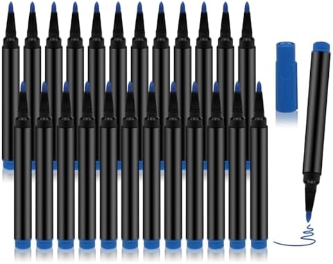 24 PCS Dark blue Liquid Chalk Markers Wet or Dry Erase Fine Tip Neon Pens by Unknown