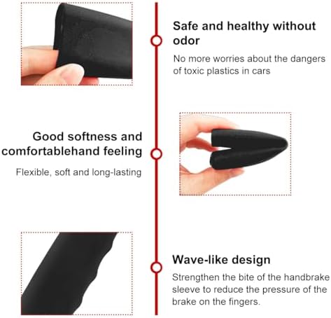 Car Handbrake Cover, Anti-Slip Silicone Auto Hand Brake Comfortable Handle Grip - Image 3