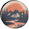 Heavy Duty Spare Tire Cover 18 Inch Mountain Adventure Wheel Protectors by HighonHi