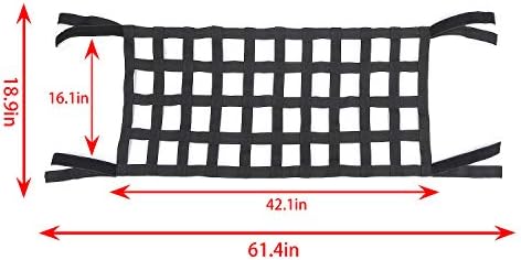 JeCar Mesh Roof Cargo Net Roof Hammock Exterior Accessories Compatible - Image 2