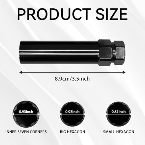 Large 6 Spline Lug Nut Socket Set 6 Spline Lug Nut Key Wheel Lock Key Removal - Image 2