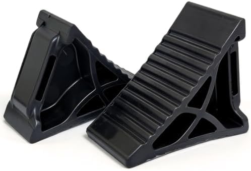 Rubber Wheel Chocks for RV Trailer Upgraded Deformable Design 2 Pc by Unknown