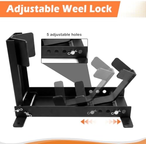 Motorcycle Wheel Chock, Adjustable Front Wheel Stand - Image 4