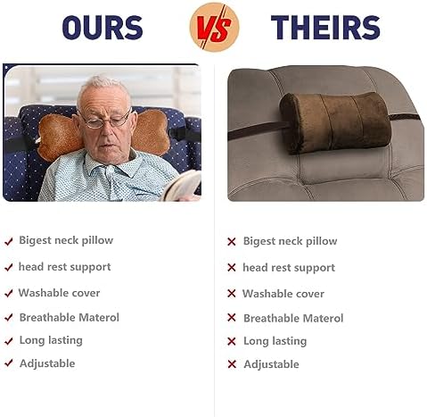 Head Recliner Pillow Adjustable Cotton Headrest Pillows - Image 6