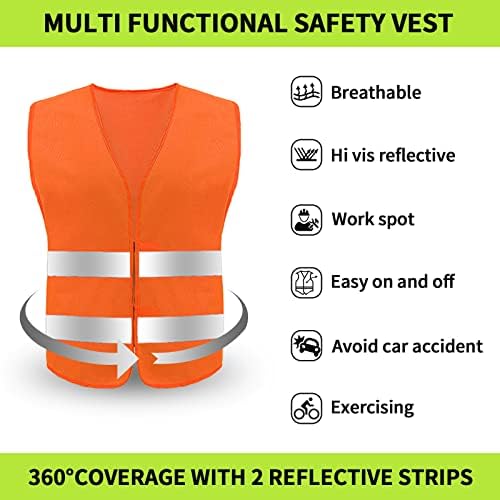Safety Vest, Reflective High Visibility Construction Vest - Image 2
