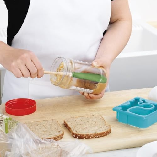 Tovolo Flex-Core Long-Handled Silicone Jar Scraper Spatula, Wood Handle - Image 3