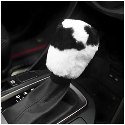 Cow Print Car Shift Knob Cover, Cute Cow Print Anti-Slip Plush Shifter Stick by Unknown