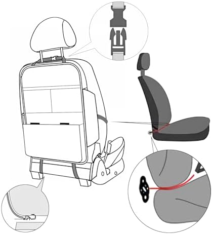 TAIKOO Seat Back Protector, Shields Seat Backs From Kicks and Adds Storage - Image 6