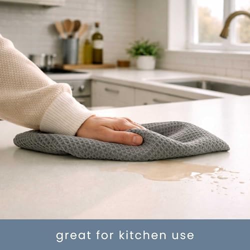 S&T INC. Aura Waffle Hand Towels, 4 Pack - Image 6