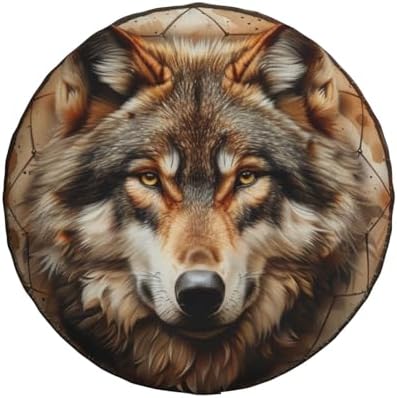 Spare Tire Cover Wolf Wheel Tire Cover Waterproof Sun Protection Universal Fit - Image 2