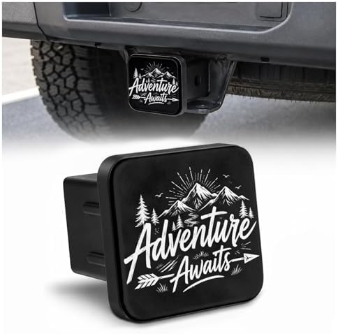 Adventure Awaits 2" Hitch Cover, Rubber Towing Hitch Covers Hitch Protector by Unknown