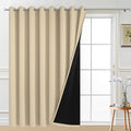 Yakamok Beige 100% Blackout Patio Door Curtain Panels W100 x L84, 1 Panel by Yakamok