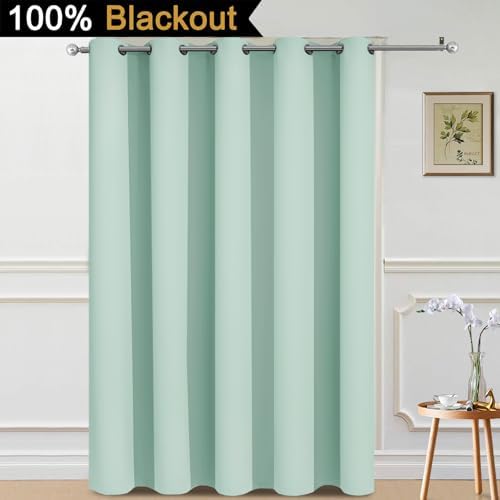 Yakamok Aqua 100% Blackout Patio Door Curtain Panels W70 x L84, 1 Panel - Image 2