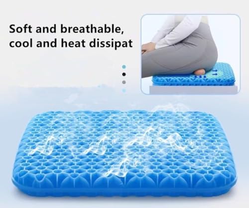 Gel Seat Cushion, Cool & Breathable 16inX13.7inX1in，ZD-hui - Image 6