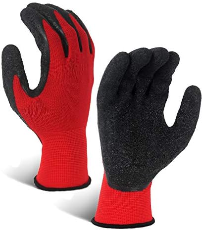 Evridwear Crinkle Latex Rubber Coated Safety Work Gloves - Image 2