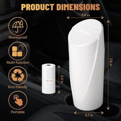 Car Trash Can Bin with Lid - Image 6