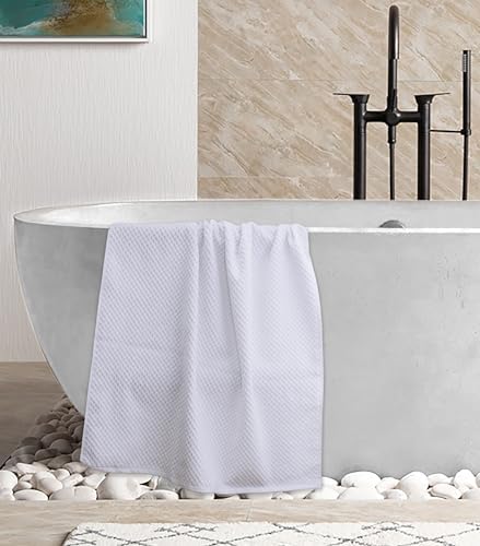 COTTON CRAFT Euro Spa Waffle Weave 6 Piece Towel Set - Image 6