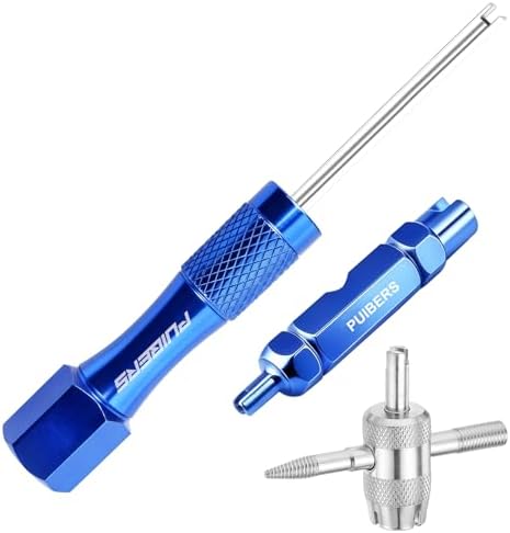 3-Piece Tire Valve Tool Kit for Presta and Schrader by PUIBERS