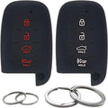 2Pcs Silicone 4 Buttons Key Fob Cover Remote Case Keyless Protector Compatible by GFDesign