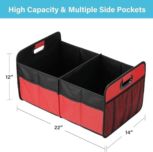 Simple Deluxe Trunk Organizer for Car/SUV/Truck, Collapsible 2 Compartment 50L - Image 3