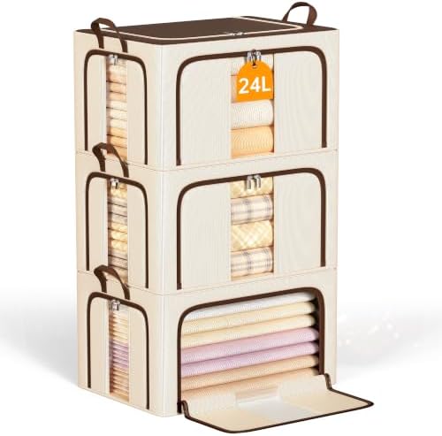 Clothes Storage Bins, 3 Openings by LeArex