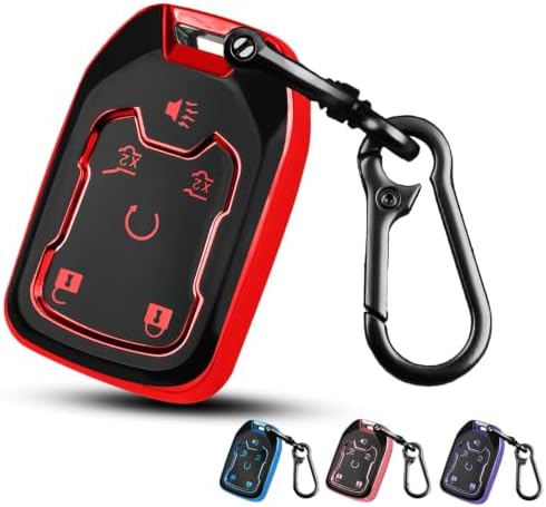 MILD EAST for Chevy GMC Key Fob Cover 6 Buttons Key Case 2016-2025 by MILDEAST