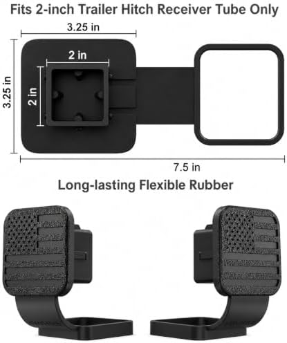2" Black Flag Hitch Cover - Image 2