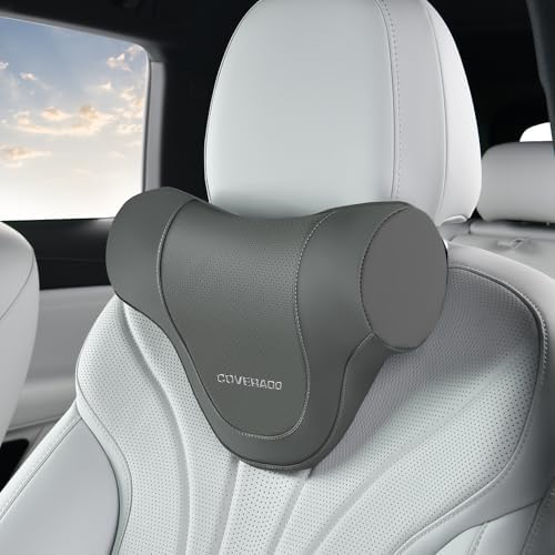 Coverado Car Headrest Pillow, Ergonomic Memory Foam Car Neck Pillow by COVERADOAUTO