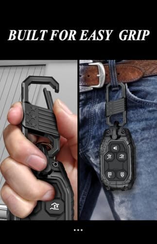 USA Flag-Inspired Heavy Duty Zinc Alloy Key Fob Cover, Accessories Compatible - Image 6