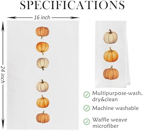 Fall Pumpkin Dish Towels Set - Image 5