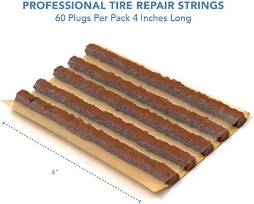 CKAuto 60 pcs 4" Brown Tire Repair Strings Tire Repair Plugs - Image 2