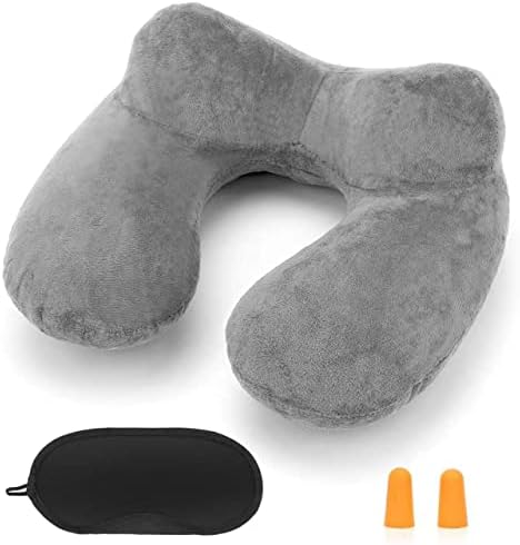 Inflatable Travel Pillow for Airplane Inflatable Neck Pillow for Traveling by HITSZS