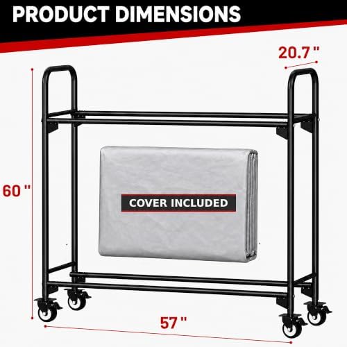 [Upgraded Rolling Tire Rack for Garage, Tire Storage Rack, Heavy-Duty Wheel Rack - Image 7