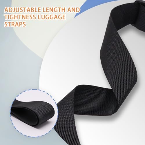 4 Pack Luggage Straps for Suitcases, Adjustable Travel Belt to Add a Bag - Image 4
